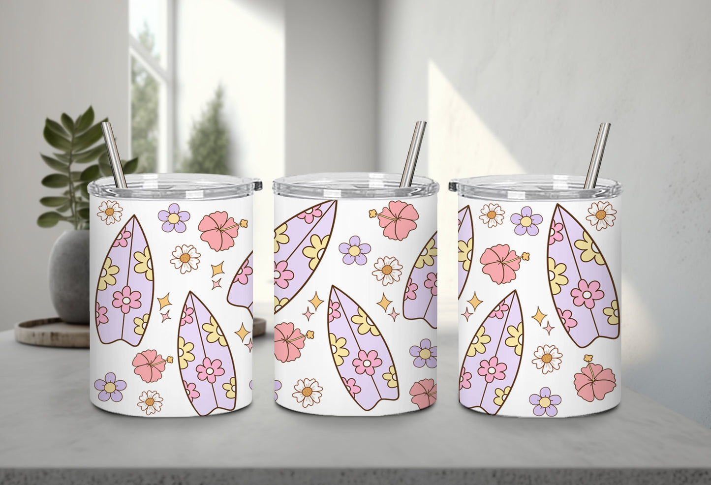 Hibiscos and Surfboard-10686 - tumbler
