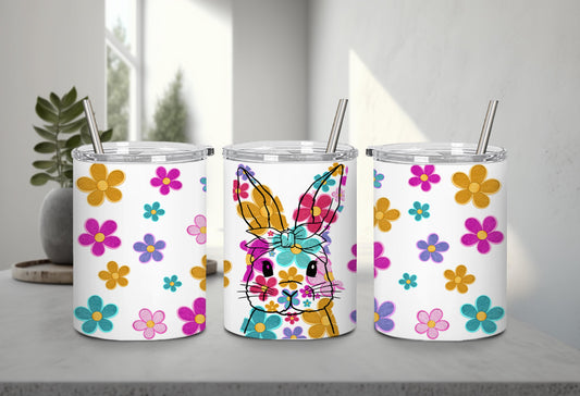 Embroidered Easter Bunny - tumbler