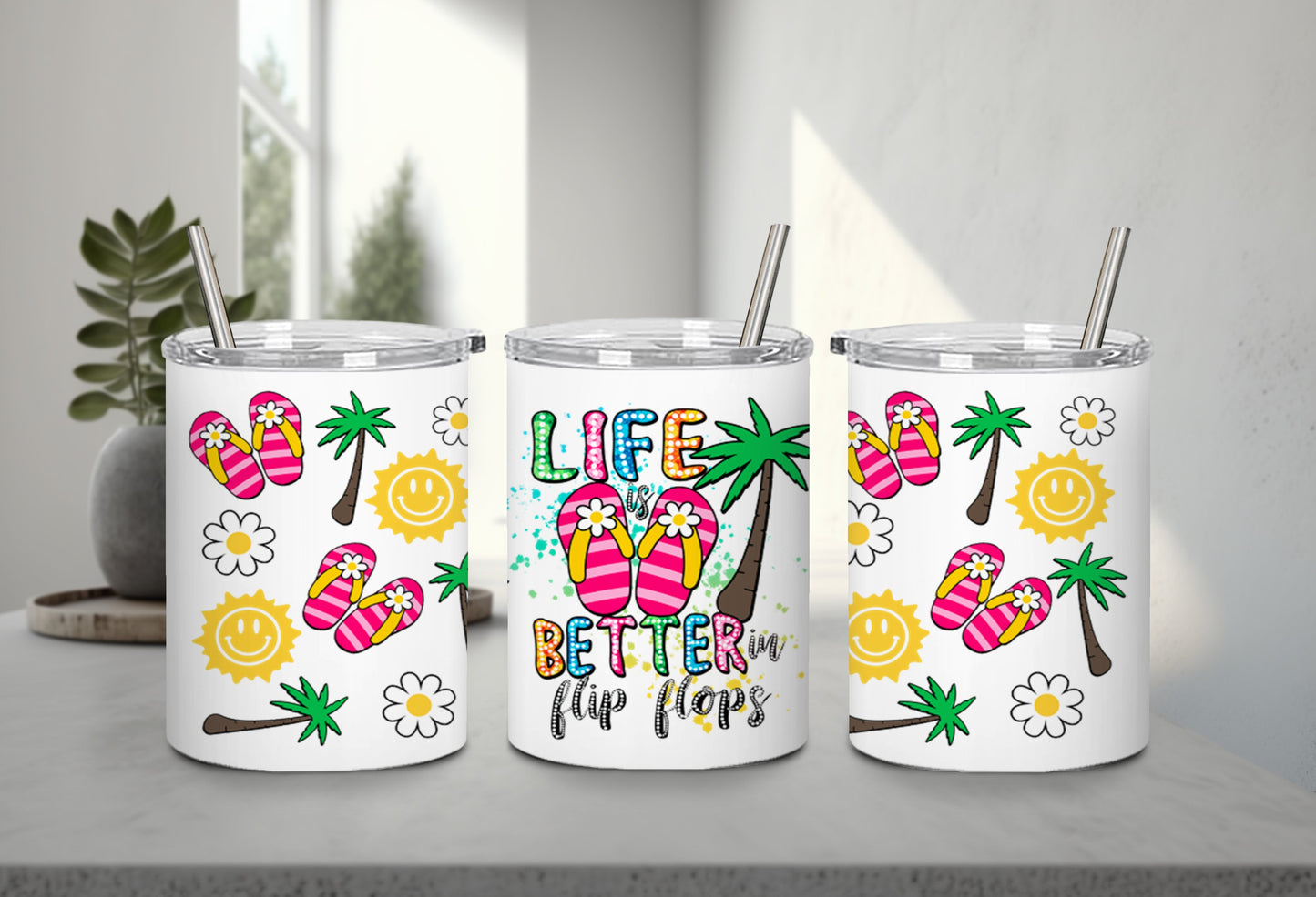 Life Better in Flip Flops-10664 - tumbler