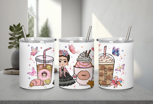 Cafecito y Chisme Mexican Girl-10047 - tumbler