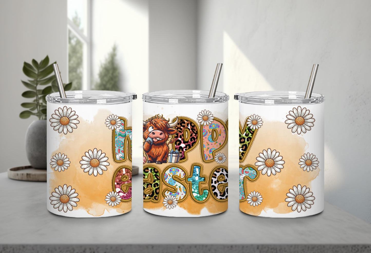 Highland Cow Easter-10400 - tumbler