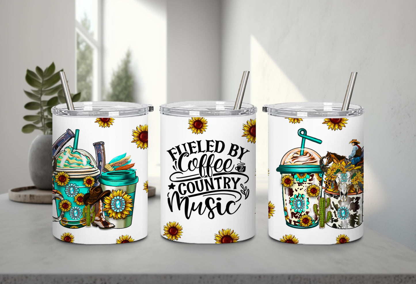 Fueled By Coffee And Country Music-10470 - tumbler