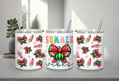 Summer Vibes Watermelon Coquette Bow-10672 - tumbler