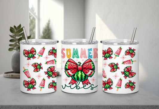Summer Vibes Watermelon Coquette Bow-10672 - tumbler