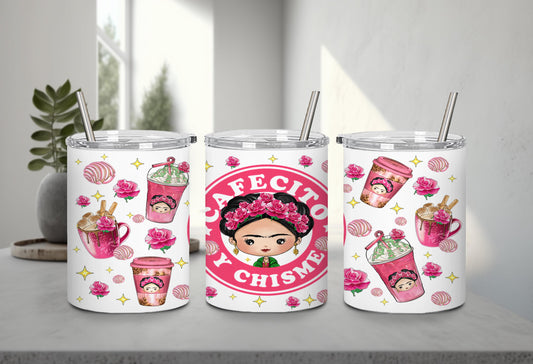Cafecito y Chisme Mexican Girl-10058 - tumbler