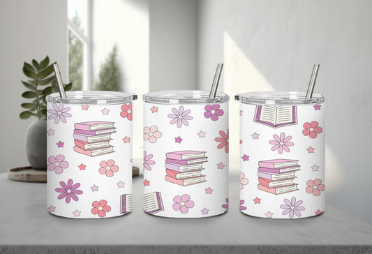 Books and Flowers 1-9971 - tumbler