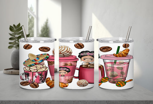 Cafecito y Chisme Mexican Girl-10059 - tumbler