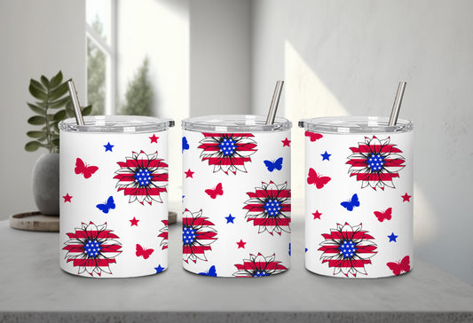 Sunflower USA Flag-9920 - tumbler