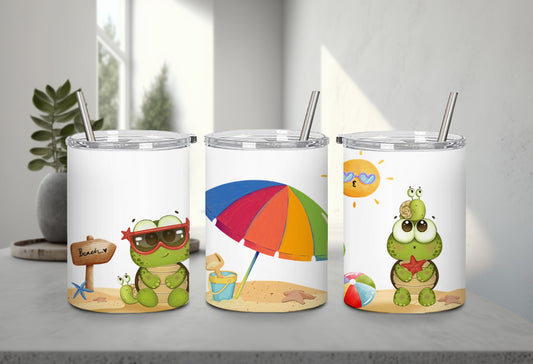 Frog on The Beach -10681 - tumbler