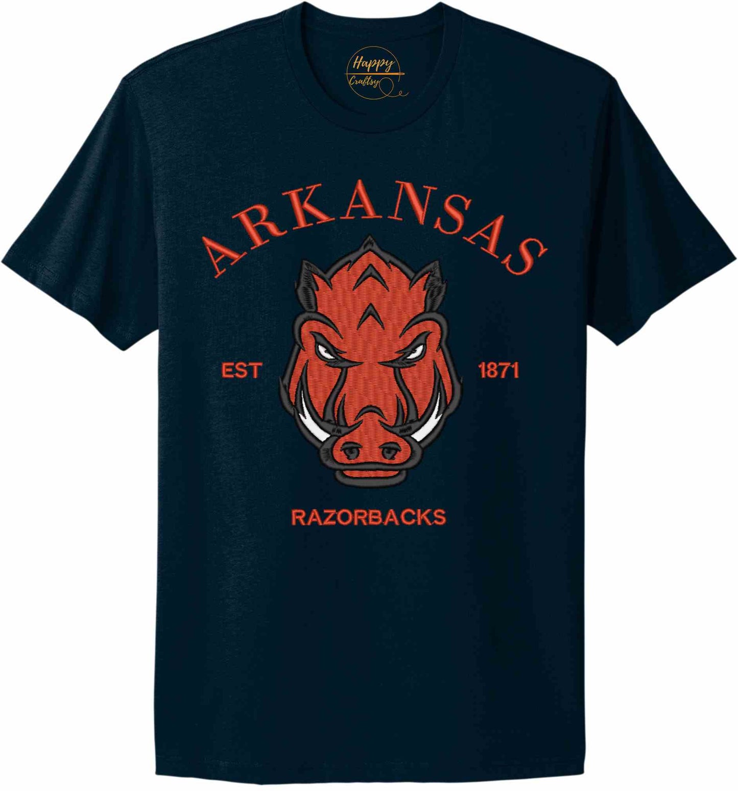 RAZORBACKS EMBROIDERED-10625 - t-shirt
