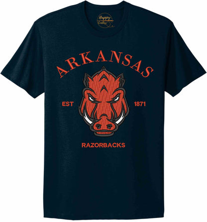 RAZORBACKS EMBROIDERED-10625 - t-shirt