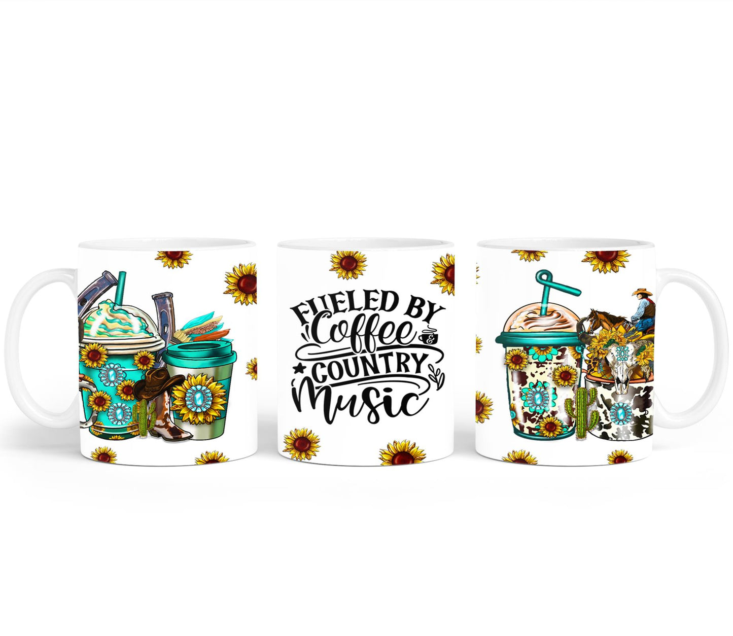 Fueled By Coffee And Country Music-10470 - mugs