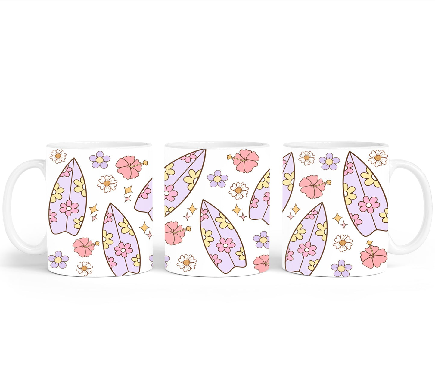 Hibiscos and Surfboard-10686 - mugs