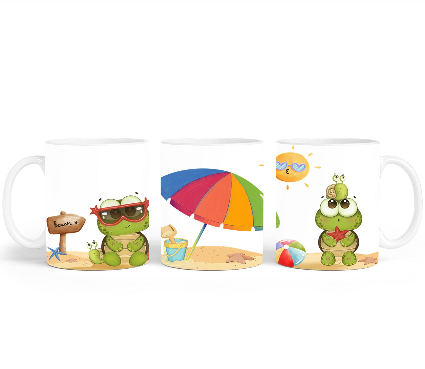 Frog on The Beach -10681 - mugs