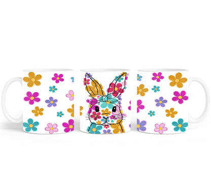 Embroidered Easter Bunny - mugs