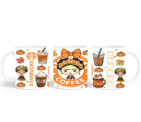 Autumn Mexican Girl - mugs
