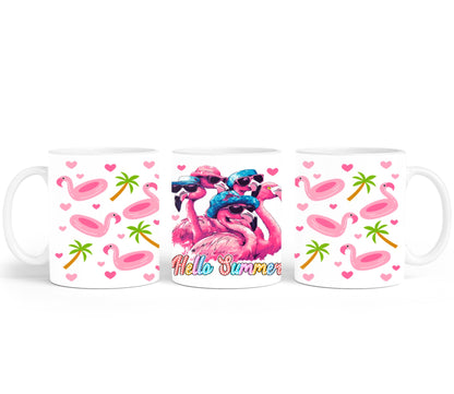 Cute Flamingo Hello Summer-10658 - mugs