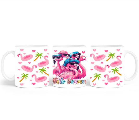Cute Flamingo Hello Summer-10658 - mugs