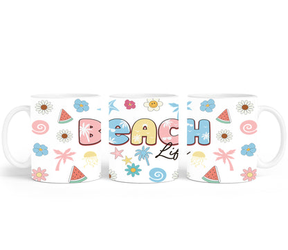 Beach Life Summer Retro-10639 - mugs