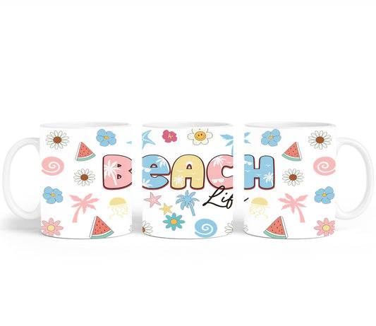 Beach Life Summer Retro-10639 - mugs