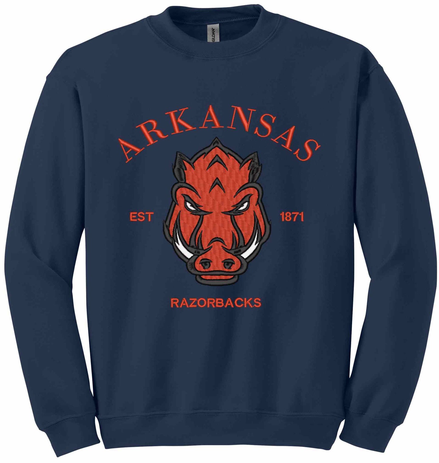 RAZORBACKS EMBROIDERED-10625 - sweatshirt