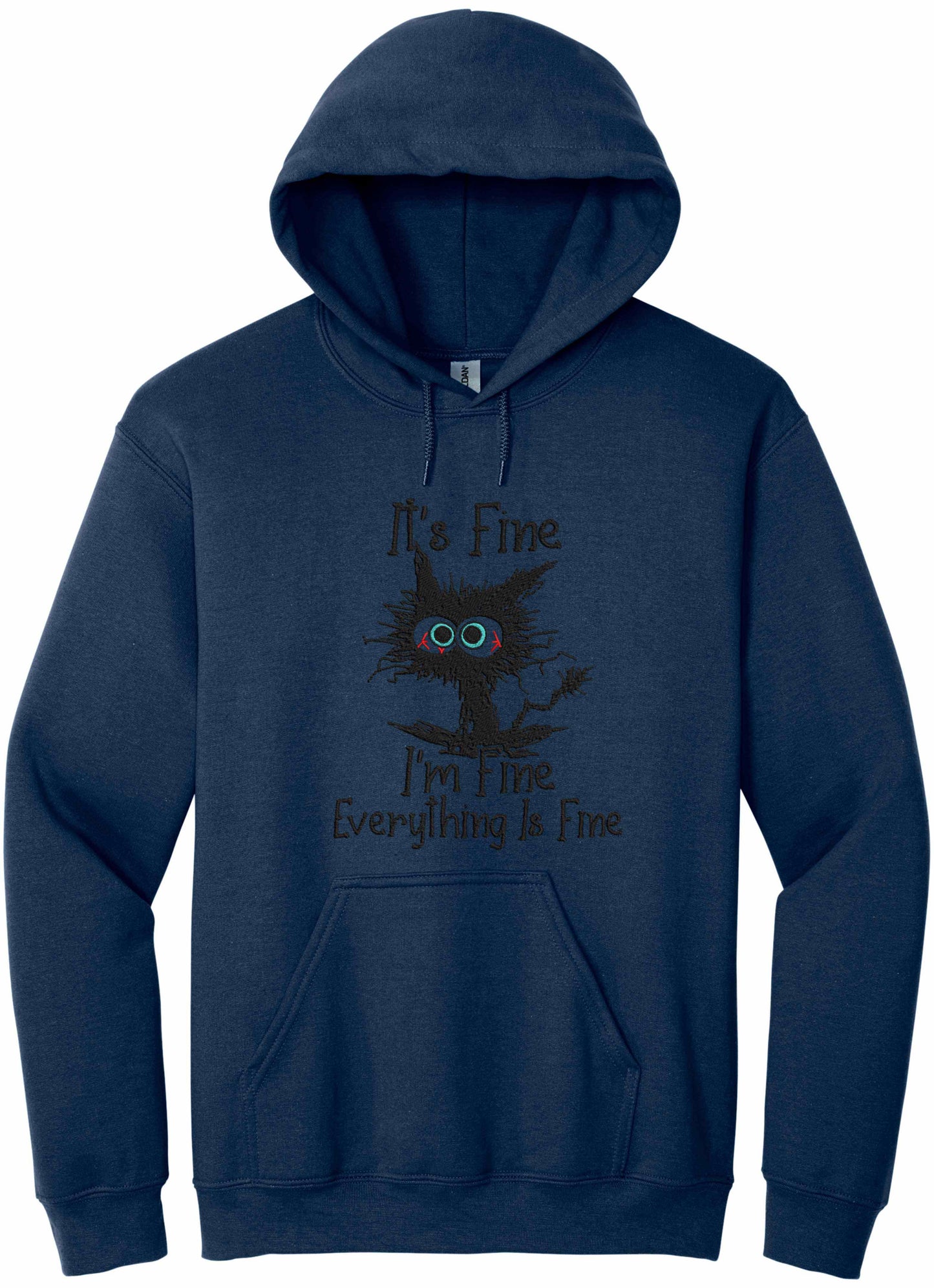 Embroidered I'm Fine-10774 - hoodie