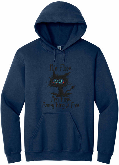 Embroidered I'm Fine-10774 - hoodie