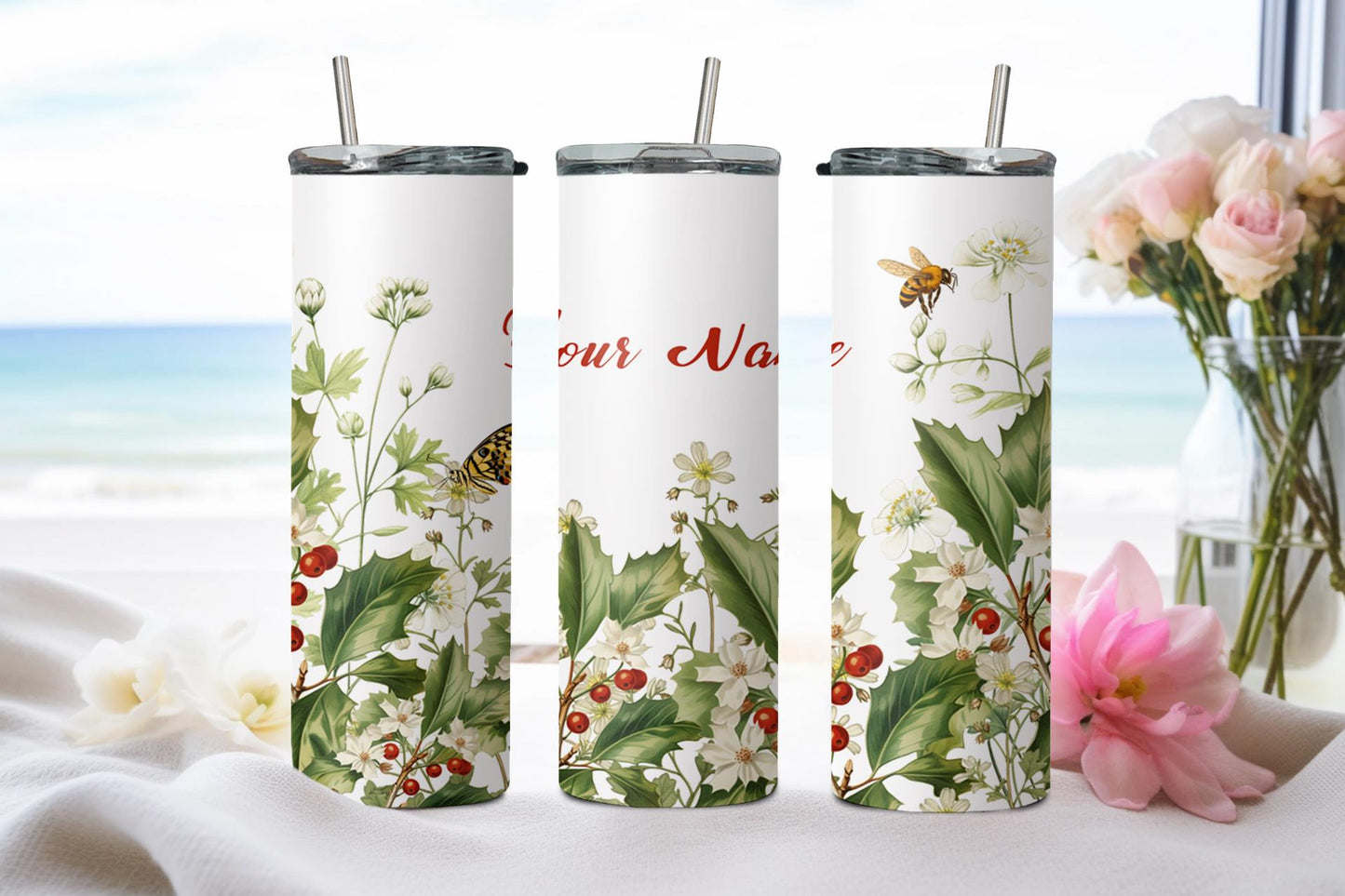 Personalized Birthday December Holly - tumbler