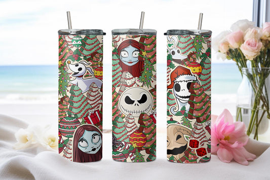 Skull Guy in Christmas - tumbler