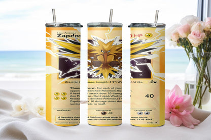 Pokemon Zapdos Card-8051 - tumbler