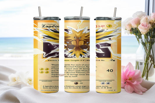 Pokemon Zapdos Card-8051 - tumbler