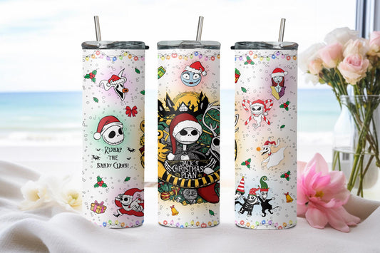 Skull Guy in Christmas - tumbler