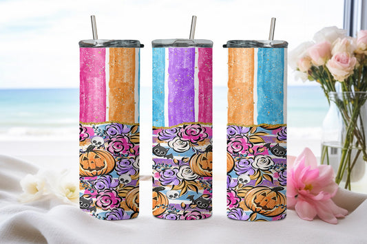 Pumpkin Stripe - tumbler