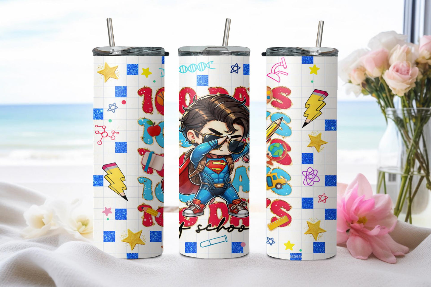 100 Days of School - tumbler