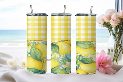Lemons Plaid-10588 - tumbler