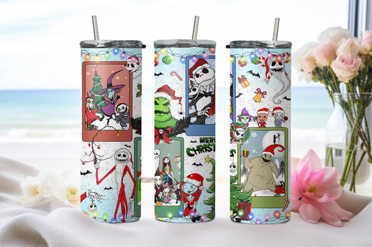 Skull Guy in Christmas - tumbler