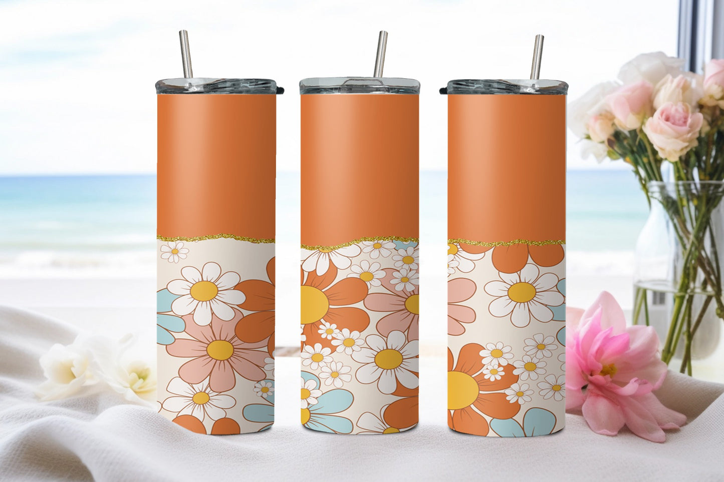 Orange Flower-10593 - tumbler