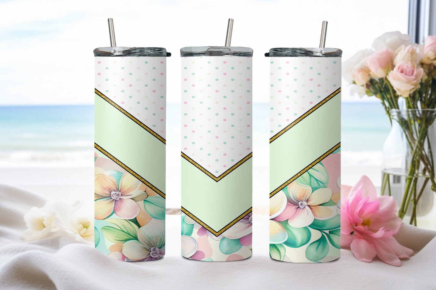 Flower Vee Spots-10583 - tumbler