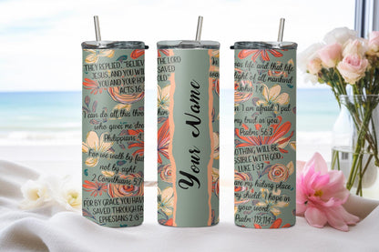 Personalized Christian Affirmations - tumbler