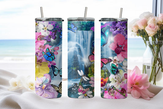 Waterfall Butterflies - tumbler