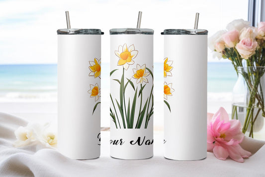 Personalized Birthday December Narcissus - tumbler