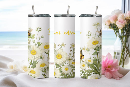 Personalized Birthday April Daisy - tumbler