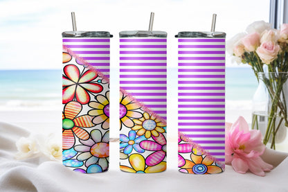 Flower Split Purple-10577 - tumbler