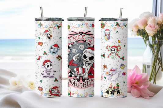 Skull Guy in Christmas - tumbler