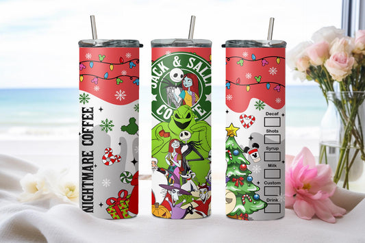 Skull Guy in Christmas - tumbler