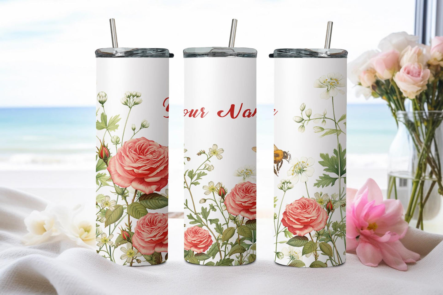 Personalized Birthday June Rose - tumbler