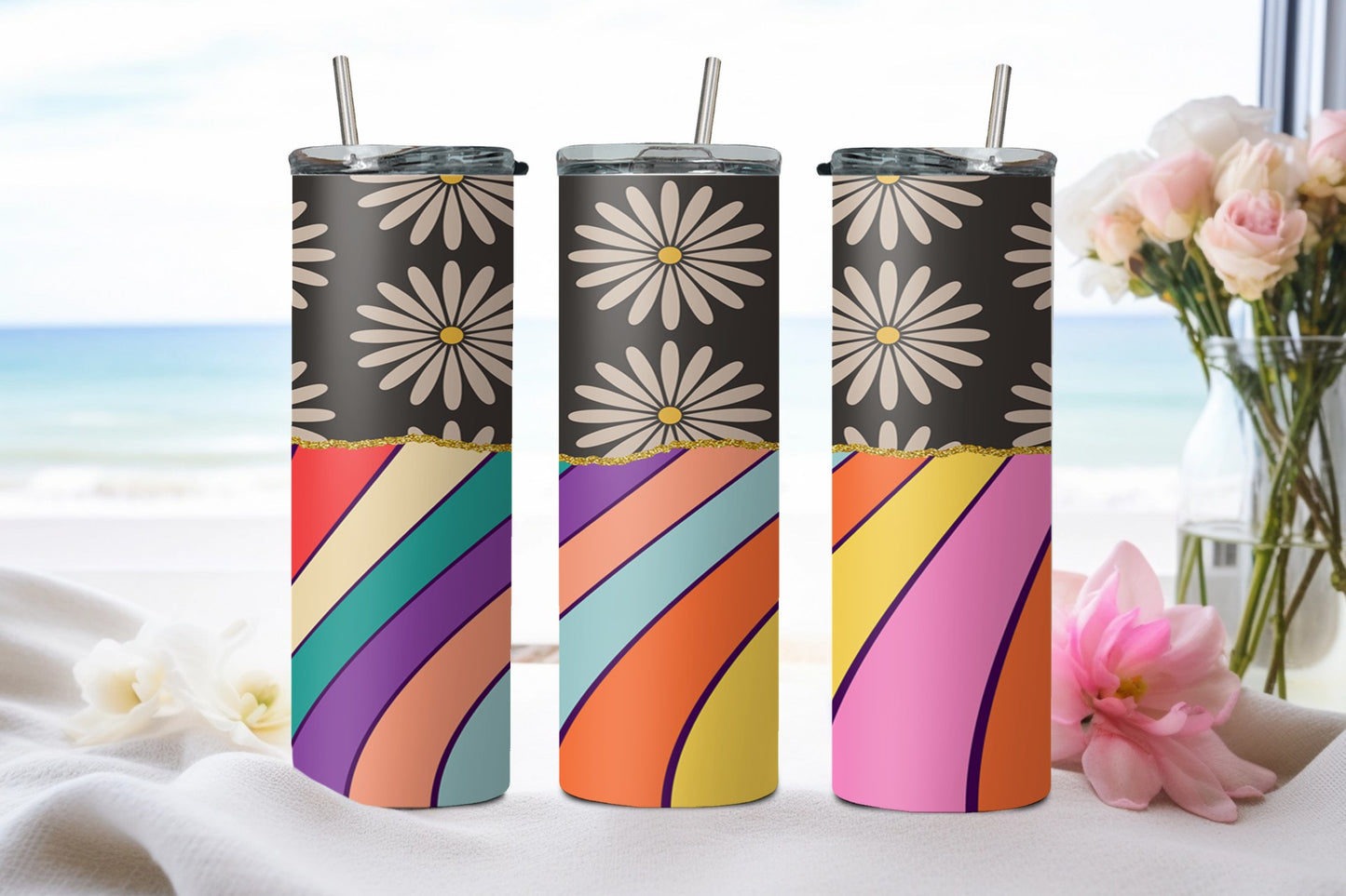 Retro Daisy-10605 - tumbler