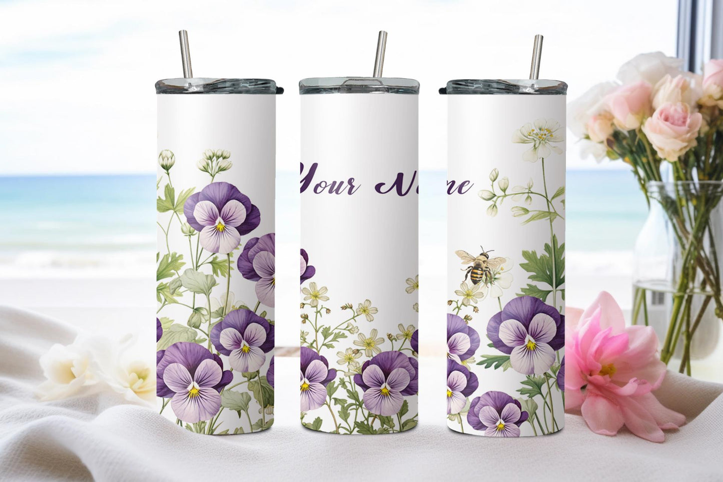 Personalized Birthday February Violet - tumbler