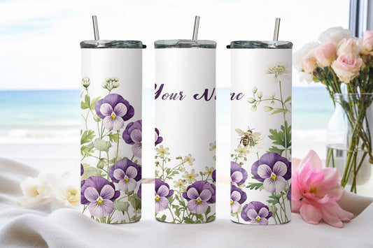 Personalized Birthday February Violet - tumbler