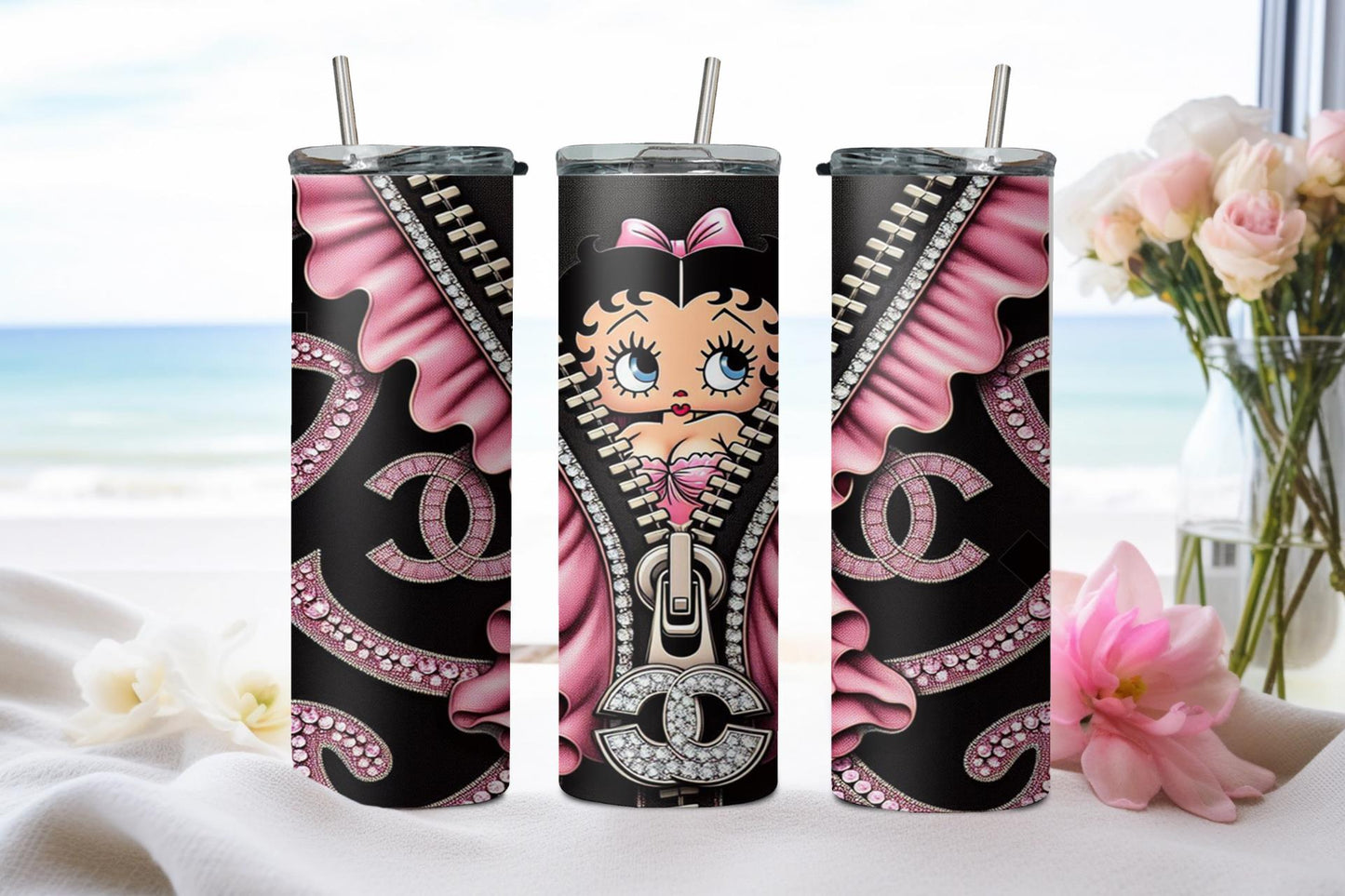 Pink Bling Sexy Girl-8710 - tumbler
